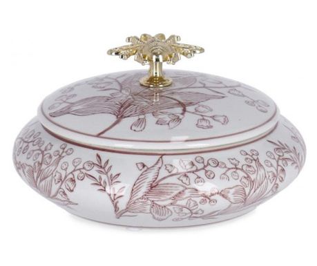 Set 2 boluri decorative porțelan 18x9 cm