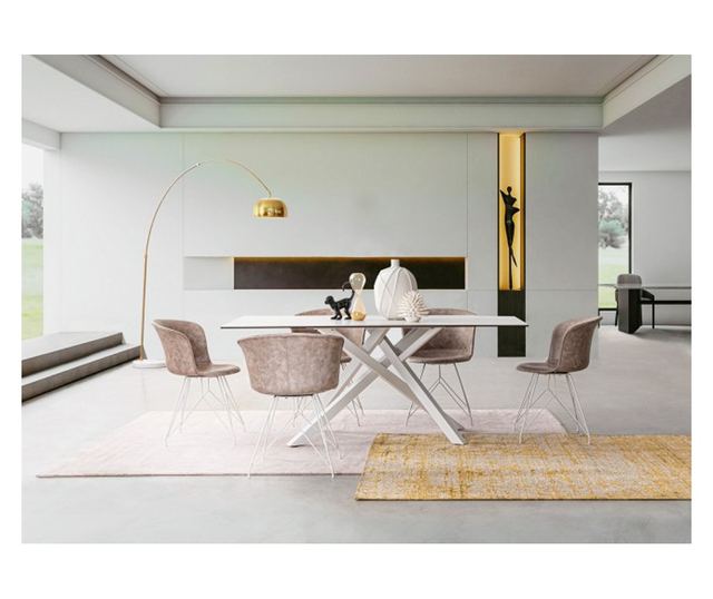 Žltý textilný koberec Yuno 155x230 cm