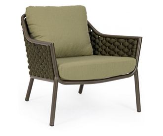 2 db Everly 80x80x80 cm-es szürke-zöld fotel