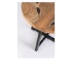 Stolik kawowy Elwood z naturalnego drewna i czarnej stali 50x50 cm