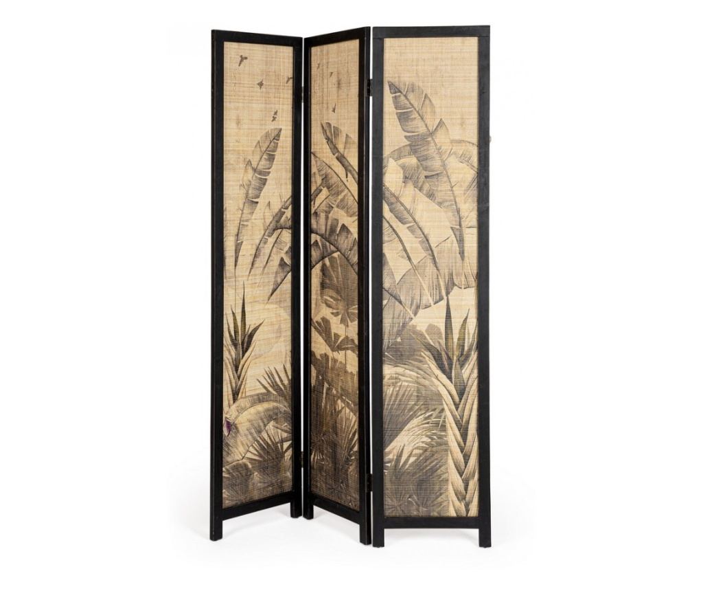 Ukrasni paravan drvo bambus crno smei Nariko 120x2x180 cm - Vivre