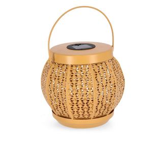 Set od 4 solarne lampe od žutog čelika Samir 20x20 cm
