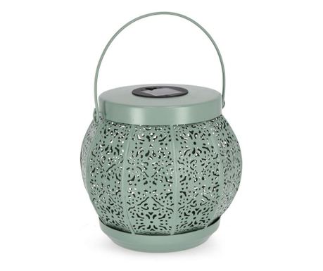 Set od 4 zelene čelične solarne lampe Kalidas 20x20 cm