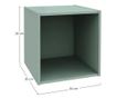 Zöld 35x35x35 cm-es MDF padlólap