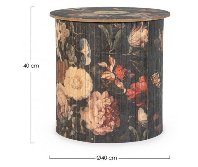 Помощна масичка Sayuri от бамбук 40x40 см