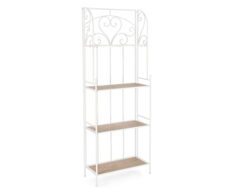 Raft 4 police bijelo prirodno drvo Guenda 59x28x167 cm