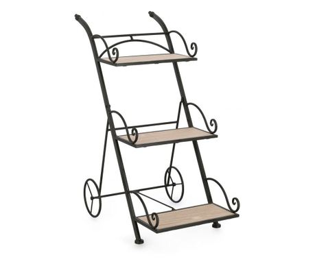 Suport flori oțel mdf Guenda 54x34x78 cm