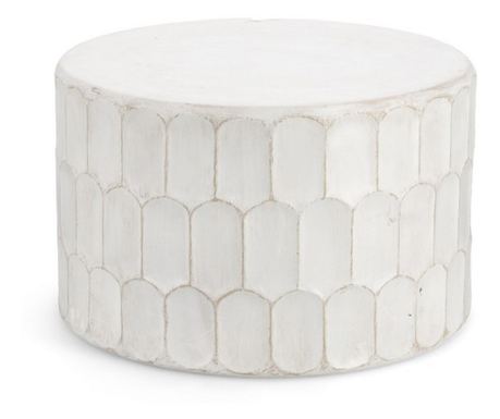 Stolić za kavu Caesar patinirana bijela 66x40 cm