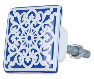 Set od 4 plave keramičke ručke za namještaj 3x2x3 cm