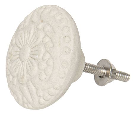 Bež keramični gumb za pohištvo Ø 4x3 cm