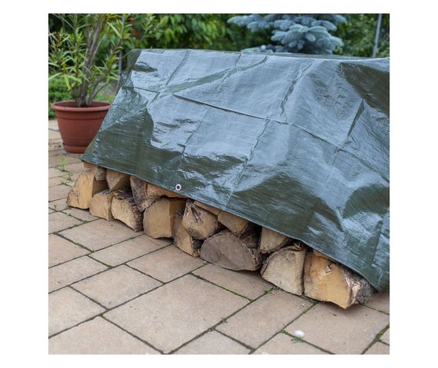 Prelata impermeabila cu inele, 3.9x4.9 m, PE, 65 g/mp, 20 mp