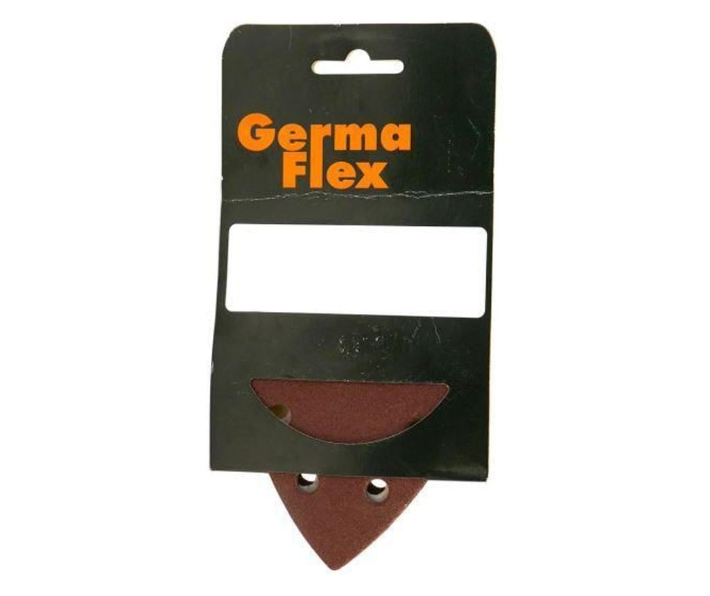 Set 5 abrazive/smirghel cu scai cu găuri triunghi P100 93x93x93 mm Germa Flex — imaginea 4