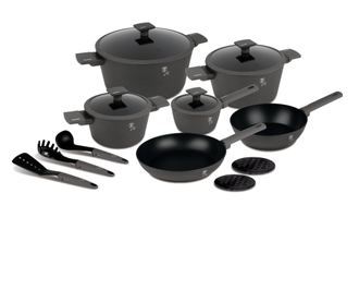Set oale si tigai 15 piese Anthracite Berlinger Haus BH 8141