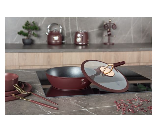 Tigaie 24 cm cu capac, 2.3 litri Leonardo Collection Berlinger Haus BH 8032