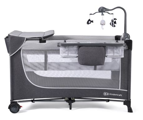 PATUT DE CĂLĂTORIE Kinderkraft LEODY, CU ACCESORII, GREY