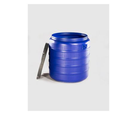 350-litrska plastična posoda z navojnim pokrovom, Sterk, 74 x 89 cm, modra