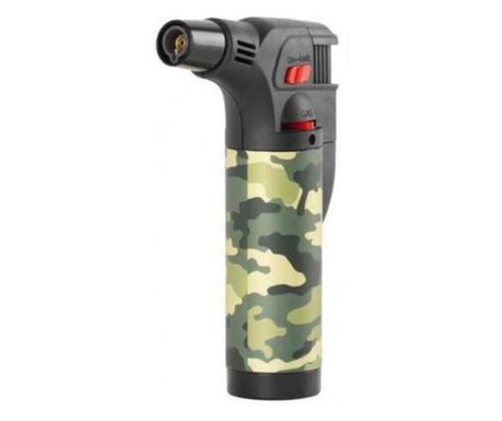 Bricheta/arzator pe gaz, reincarcabila, aprindere piezo, model camuflaj, 7.5x4.5x12 cm, Strend Pro