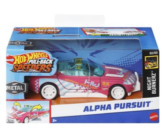 HOT WHEELS МЕТАЛНА КОЛИЧКА СЪС СИСТЕМА PULL BACK ALPHA PURSUIT МАЩАБ 1:43
