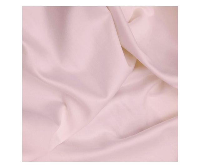JENESIS Светлорозов сатенен чаршаф с ластик