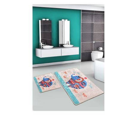 Kupaonski tepih, set (2 komada) Etnic Rectangle 