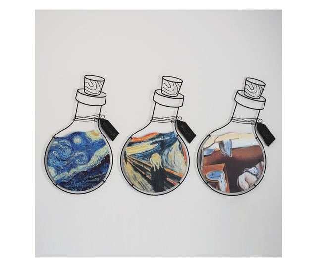 μεταλλική διακόσμηση τοίχου Art Potion Set of 3 Metal Wall Art - APT710