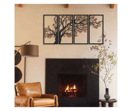 Metalowa dekoracja ścienna Autumn Vibes zestaw 4- APT740 S