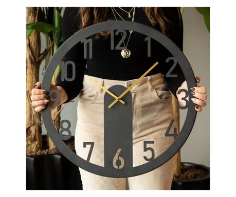 Ukrasni metalni zidni sat Mood Metal Wall Clock - APS114 - crna 