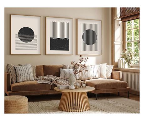 Tablou decorativ MDF inramate (set de 3) Huhu212 - 50 x 70 
