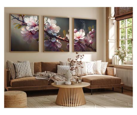 Dekoračný zarámovaný MDF obraz (3 kusy) Huhu222 - 50 x 70 