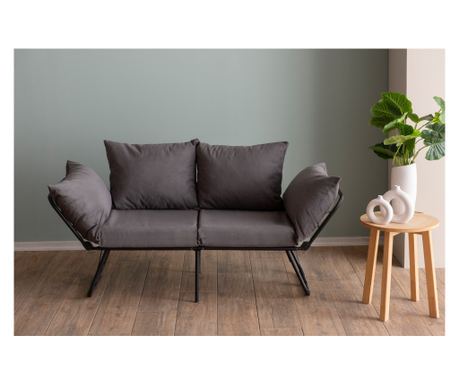 Canapea extensibilă Viper pentru 2 persoane - Gri