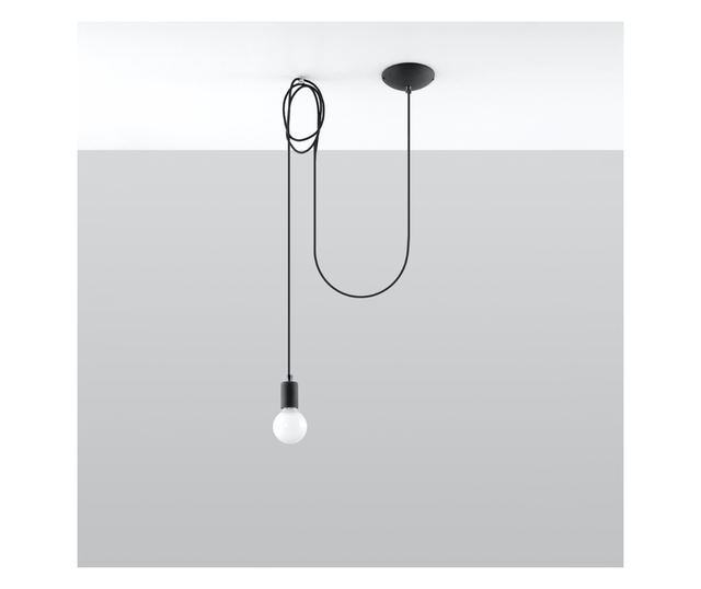 Lampă suspendată EDISON 1 negru