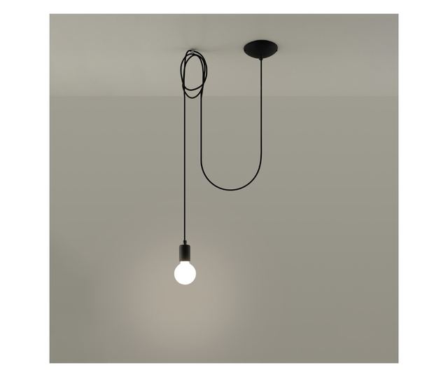 Lampă suspendată EDISON 1 negru