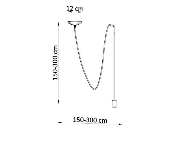 Lampă suspendată EDISON 1 negru