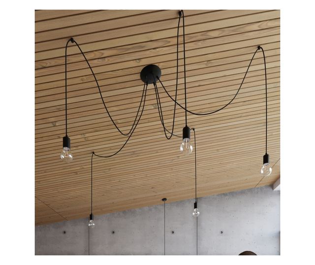 Lampă suspendată EDISON 1 negru