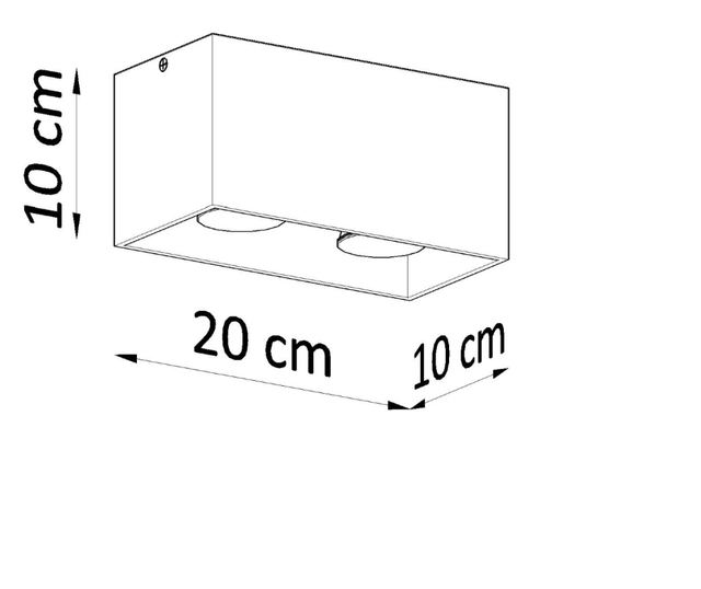 Plafonjera QUAD crna