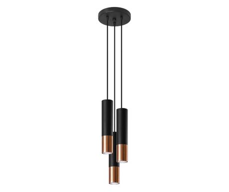 Višeća lampa LOOPEZ 3P crna/bakar