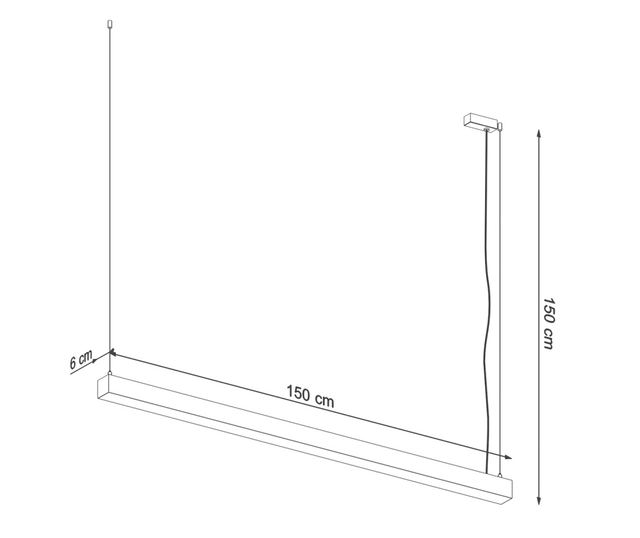 Lampă suspendată PINNE 150 alb