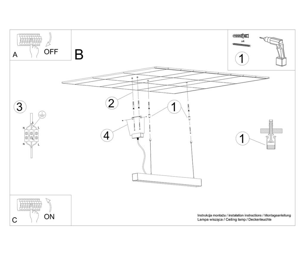 Visjeća lampa PINNE 150 bijela - 9