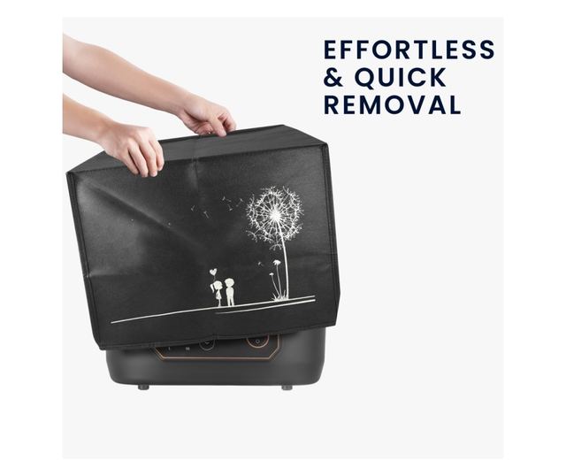 Husa de protectie Kwmobile pentru Russell Hobbs SatisFry, Negru/Alb, Plastic, KWM000023RM002C
