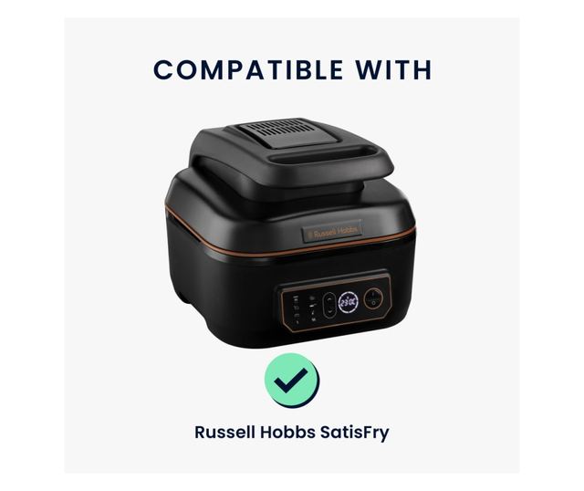 Husa de protectie Kwmobile pentru Russell Hobbs SatisFry, Negru/Alb, Plastic, KWM000023RM002C