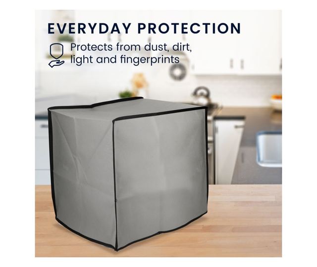 Husa de protectie Kwmobile pentru Russell Hobbs SatisFry, Gri deschis, Plastic, KWM000023RN002C