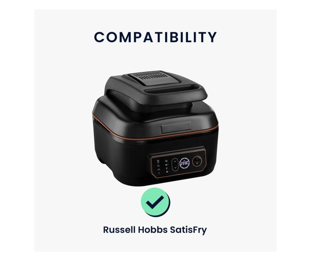 Husa de protectie Kwmobile pentru Russell Hobbs SatisFry, Gri deschis, Plastic, KWM000023RN002C
