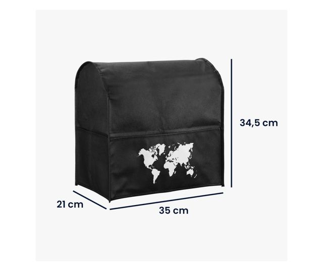 Husa de protectie Kwmobile pentru KitchenAid 4,3-4,8L, Negru/Alb, Plastic, KWM000014QQ007C