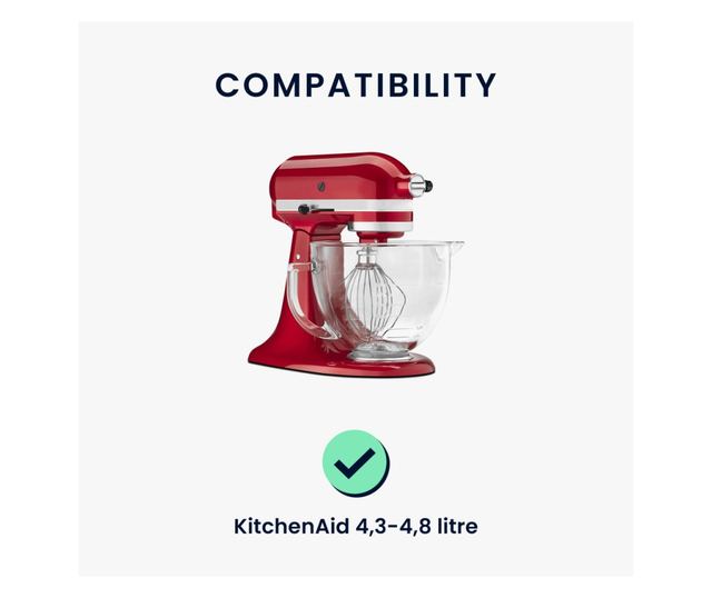 Husa de protectie Kwmobile pentru KitchenAid 4,3-4,8L, Negru/Alb, Plastic, KWM000014QQ007C