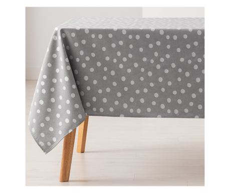 Jacquard otporna na mrlje stolnjak POINT - 140x180cm - svijetlo siva
