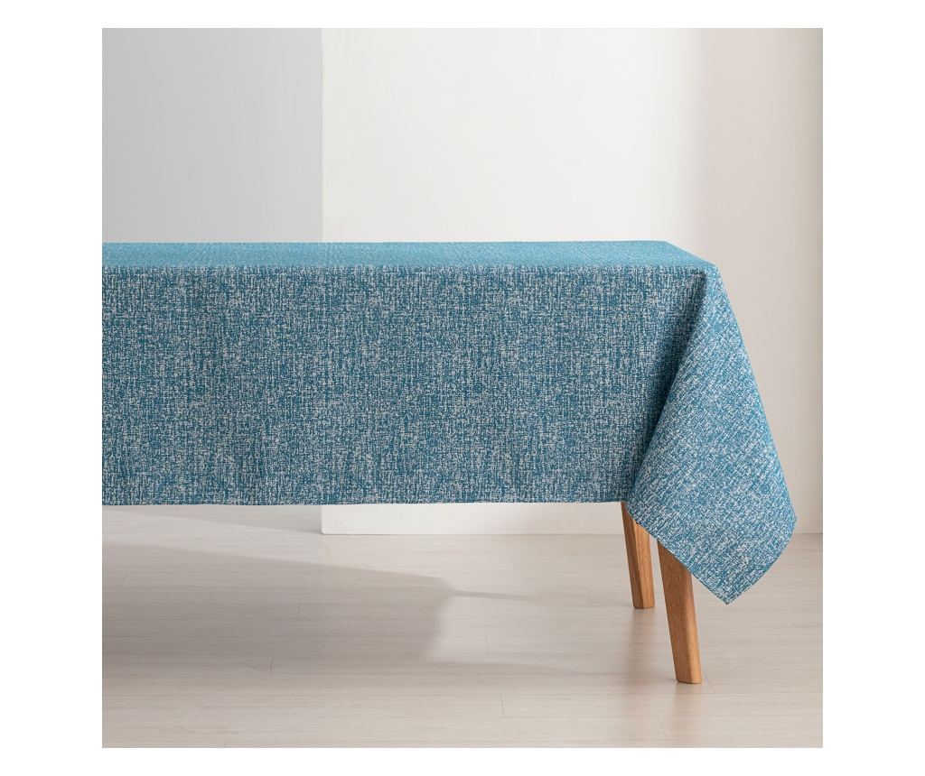 Луксозна жакардова покривка за маса RAMAJE - 140x140см - синя - 2