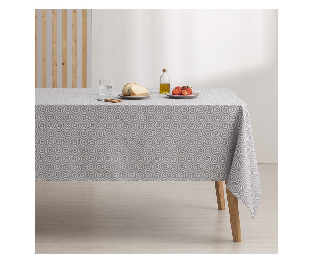 Jacquard madež odporen prt RING - 140x300cm - siv - 2