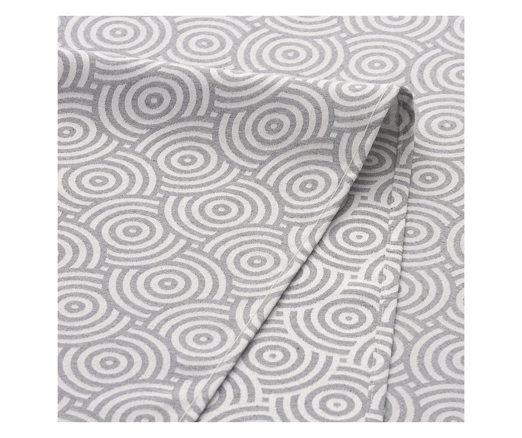 Jacquard madež odporen prt RING - 140x300cm - siv - 5
