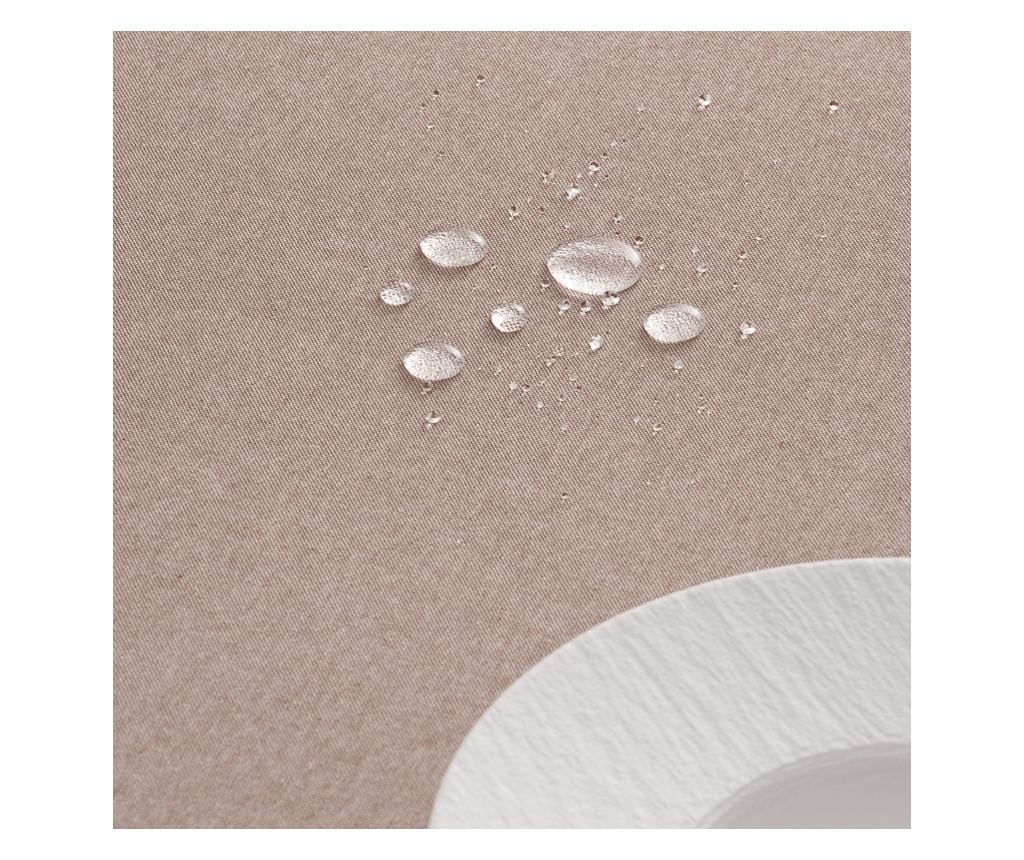 Обикновена покривка за маса, устойчива на петна, 100% памук - 140x100см - Кафява - 4