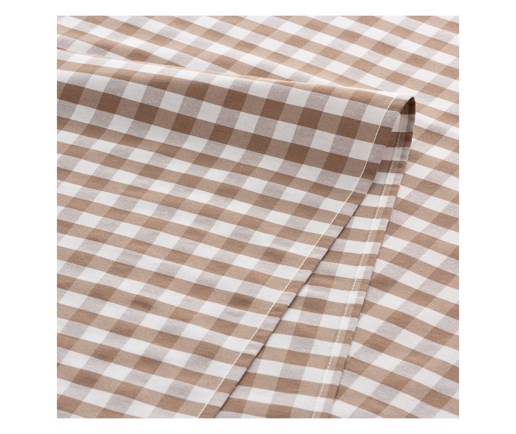 Țesătură față de masă Vichy rezistentă la pete - 140x180cm - Taupe - 6